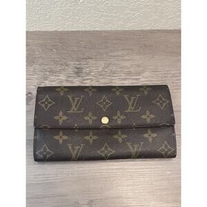 Louis Vuitton Porte Monnaie Monogram Pochette Credit Long Wallet (M61725)